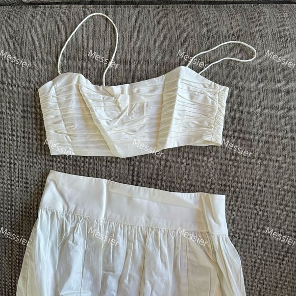 Reformation Carlow Two Piece Dress in White - Picture 15 of 16